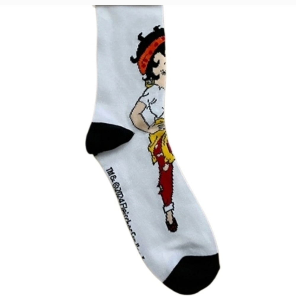 4/$25  Betty Boop Cartoon Character Novelty Crew Socks New